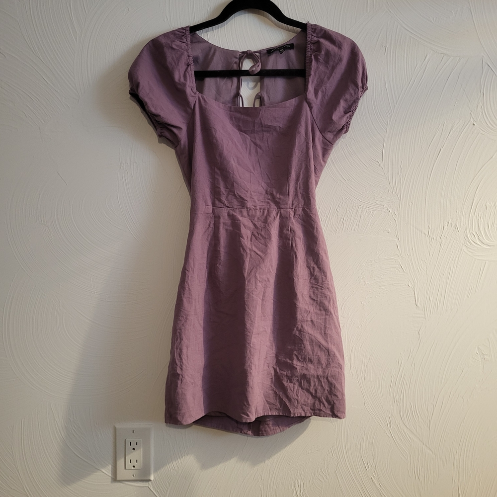 Kendall & Kylie Lilac Puff Sleeve Mini Dress